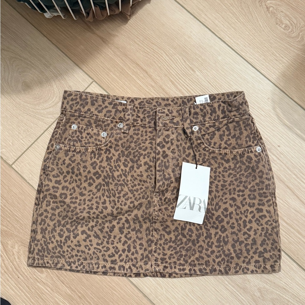 Zara Leopard Mini Skirt